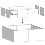 thumbnail of vidaXL Pflanzkübel Anthrazit 80x80x30 cm Stahl