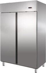 thumbnail of GastroHero Tiefkühlschrank TKS-PROFI1400N | 1168 Liter | Edelstahl | GN 2/1 | Umluftkühlung | Digitalthermostat | 2 Türen | Profi Gewerbe Tiefkühler