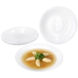thumbnail of 6x Suppenteller Arkona Opalglas 320ml 21,8cm weiß Teller tief Pasta-Schale Salat