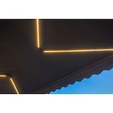 thumbnail of Spettmann SUN LED Halbkassettenmarkise mit Funkmotor rechts und LED-Beleuchtung 300x200cm Gestellfarbe anthrazit Dessin uni granite