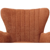 thumbnail of Loungestoel HWC-K37, cocktail/oor fauteuil Gestoffeerde stoel retro vintage stof chenille (500g/m²) Oeko-Tex ~ oranje