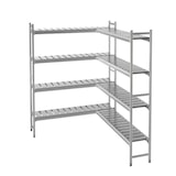 thumbnail of KBS Regaleinrichtung L-förmig 1580x400x1600 mm Aluminium eloxiert PVC bis 75 kg