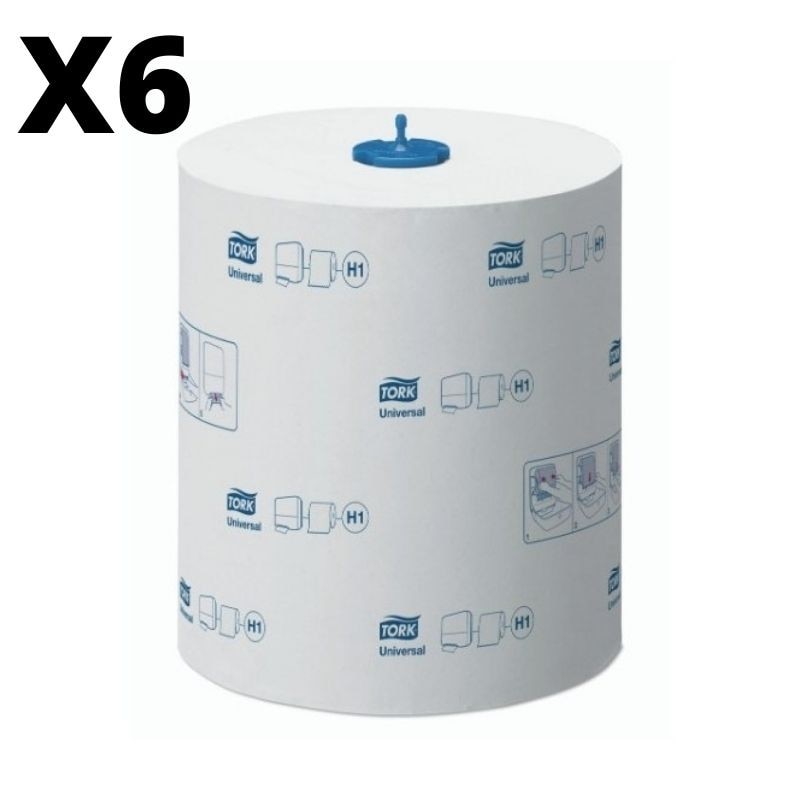 TOALLA ROLLO BLANCO 1 CAPA TORK MATIC UNIVERSAL 6 UNIDADES