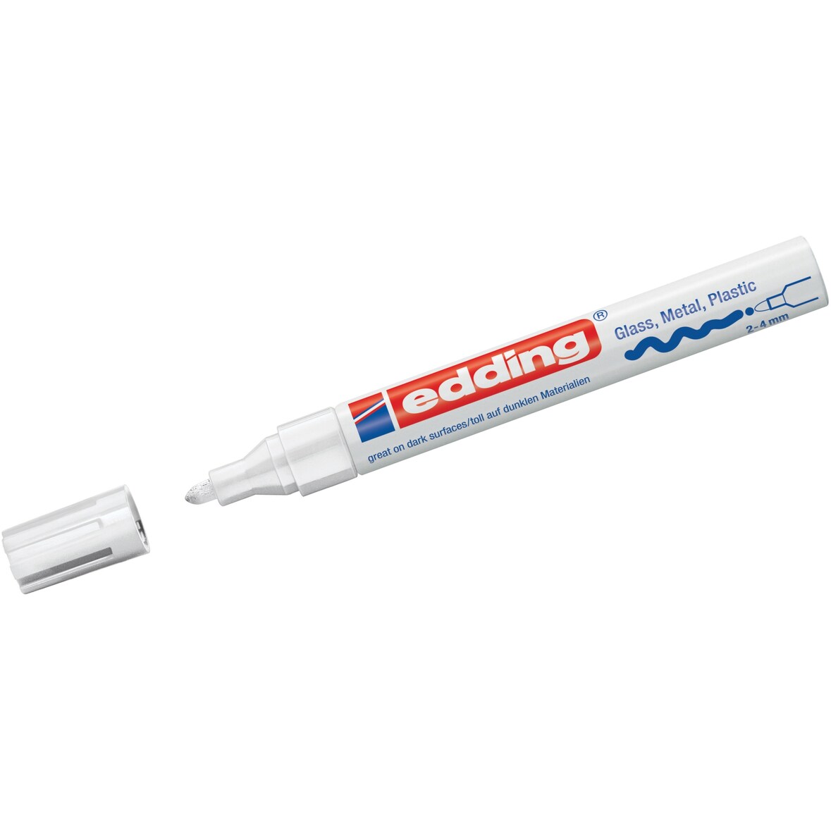 Glanzlack-Marker edding 750 weiß Packung mit 10 Stück