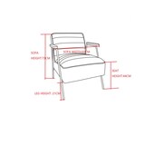 thumbnail of Fauteuil Huggy chiné orange -  Multicolore Autre forme Tissu Amadeus 76.00x60.00 cm