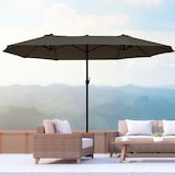 thumbnail of Outsunny Sombrilla Parasol Doble para Jardín 4,6x2,7x2,4 m Sombrilla Gigante Anti UV con Manivela para Exterior Patio Terraza Piscina Color Gris