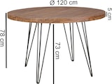 thumbnail of WOHNLING Esszimmertisch rund Ø 120 cm Massivholz Sheesham Esstisch Küchentisch