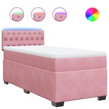 thumbnail of vidaXL Boxspringbett mit Matratze Rosa 90x190 cm Samt
