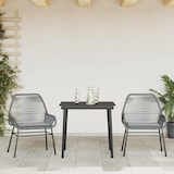 thumbnail of vidaXL 3-tlg. Garten-Essgruppe mit Kissen Grau Poly Rattan Glas