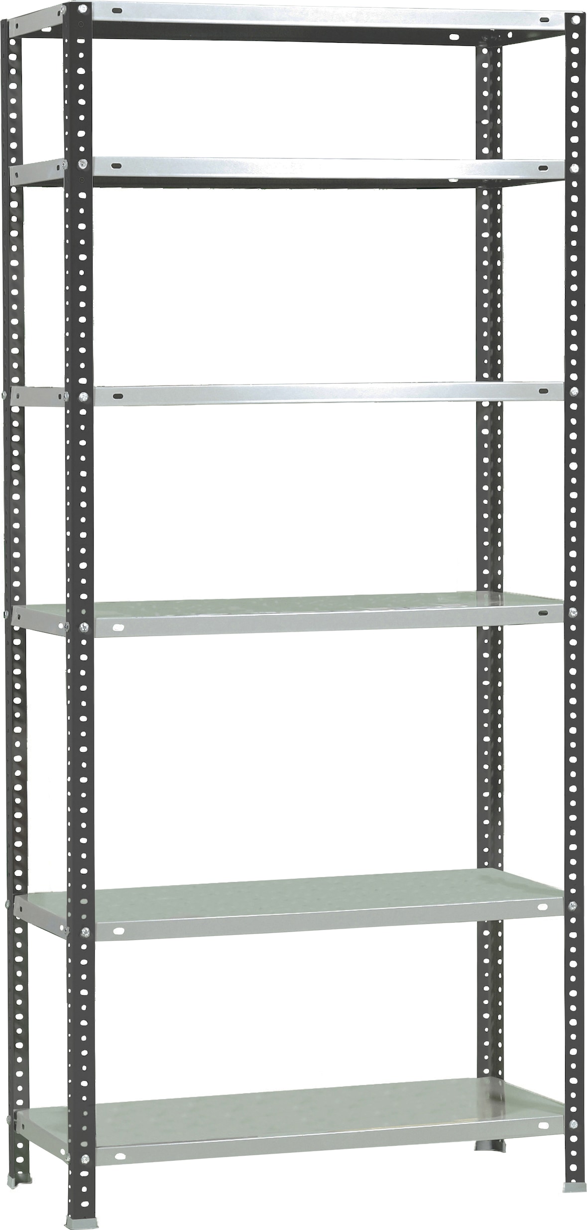 SimonRack Estantería Metálica con tornillos 2000x900x500 mm, 6 Alturas, 100 kg de Punto Flexión, Antracita/Blanco - Comfort