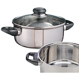 thumbnail of Edelstahl Bräter Kochtopf Bratentopf Topf Induktion mit Glasdeckel Ø 20 cm