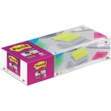 thumbnail of POST-IT Dévidoir Z-notes Pro Blanc rechargeable + 12 blocs Z-notes Super Sticky assortis 76 x 76 mm