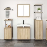 thumbnail of vidaXL Badezimmermöbel Set mit Regal 3 pcs Sonoma-Eiche und Schwarz