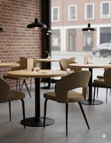 thumbnail of Lot de 2 Chaises Arthur Vert claire  – Assise Mousse Haute Densité, Piètement Acier Époxy Madrid, Design Contemporain