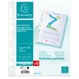 thumbnail of Exacompta - Réf. 5120E - 10 sachets de 10 pochettes perforées en Polypropylène grainé - Format écolier pour les classeurs 17x22cm des plus petits