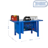 thumbnail of SimonRack Mesa de Trabajo Taller, 1500x730 mm, Cabina, Tablero Metal, Capacidad Carga 600 kg, Azul - BT-6