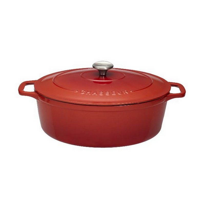 CHASSEUR Cocotte Ovale En Fonte émaillée 35cm Rubis Sublime puc473558