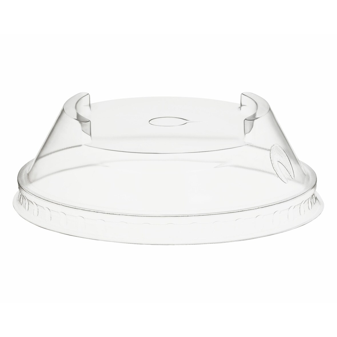 50x BIO Domdeckel 300/400/500ml stapelbar - C-Loch O 96mm Biokunststoff(PLA)