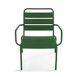 thumbnail of Oviala Set di 2 poltrone relax con poggiapiedi in metallo Verde Bosco