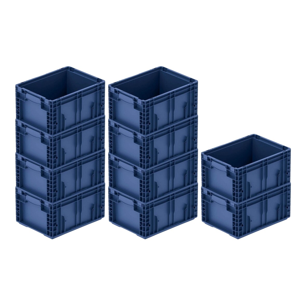 PROREGAL 10x VDA KLT Kleinladungsträger mit Verbundboden | HxBxT 21,3x30x40cm | 16,2 Liter | KLT, Transportbox, Transportbehälter