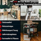 thumbnail of PRIOstahl Apparaterollen Grau 75mm mit Rückenloch + Stift M10x25mm 2x Lenkrollen + 2x Bremsrollen