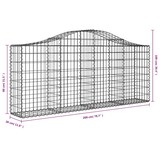 thumbnail of vidaXL Gabionen mit Hochbogen 4 Stk. 200x30x80/100 cm Verzinktes Eisen
