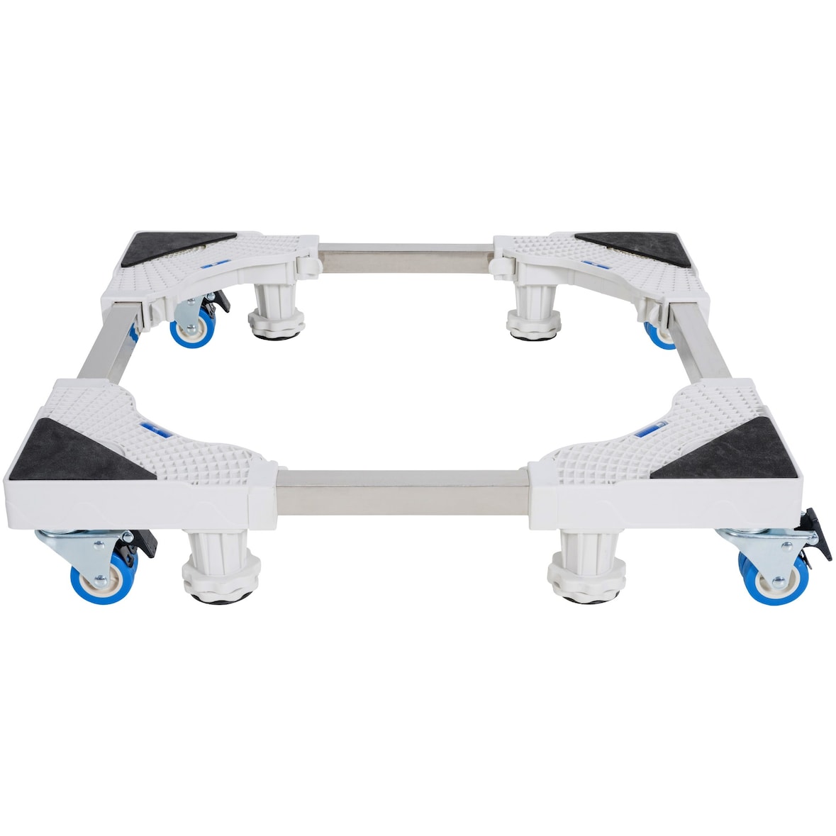 DELUKE® Waschmaschinen Untergestell BART - 4 Füße 4 Rollen, für 350kg UNIVERSAL Waschmaschinen Sockel Trockner Untergestell für Kühlschrank Weiß