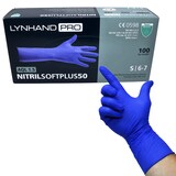 thumbnail of Nitrilsoft Plus 50 Einweghandschuh CAT. III, EN455 AQL 1.5 - puderfrei 30cm blau S  1000 Stück