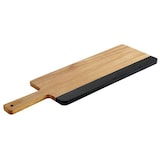 thumbnail of Servierbrett Akazienholz mit Schiefer-Beschriftungsfeld LxB: 36,5 x 15 cm