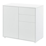 thumbnail of Helloshop26 - Cassettiera con 2 cassetti e 2 ante 74 x 79 x 36 cm bianco opaco 03_0006818