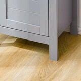 thumbnail of Kleankin Armário de banheiro alto móvel de coluna estreita com 1 porta de prateleira ajustável e 3 compartimentos abertos 39x30x168 cm Cinza