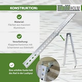thumbnail of TRUTZHOLM Auffahrschiene klappbar 240 cm Tragkraft 50 kg Alu grau gelocht Fahrradrampe Rampe