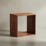 thumbnail of Cube Regal `Nako`: Massivholz, Beistelltisch/Bücherregal, vielseitig, pflegeleicht. Braun, 43x33x43 cm | Kadima Design