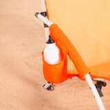 thumbnail of Aktive Beach Cadeira de praia dobrável com bolso lateral laranja 50x49x66 cm