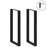 thumbnail of vidaXL Bartafelpoten 2 st U-vormig 60x(110-111) cm staal zwart