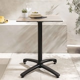 thumbnail of Liggende tuintafel, 60x60 cm, laminaat in colourado eik beton - Oviala