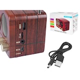 thumbnail of FM Retro Radio AUX-IN Bluetooth USB/SD/TF  MP3 mit Akku Holz Gehäuse