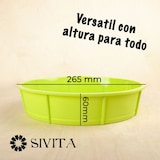 thumbnail of Molde de silicona para reposteria (1 pieza) Sivita, 27,6 cm, redondo, verde