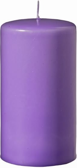 Kerzen Stumpenkerzen Veilchen, 120 x 50 mm, 12 Stück