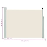 thumbnail of vidaXL Ausziehbare Seitenmarkise 140×500 cm Creme