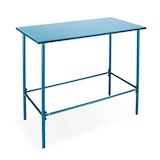 thumbnail of Table haute à manger en métal bleu pacific 120 cm