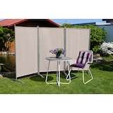 thumbnail of Leco Sichtschutz / Stellwand, 260 x 156 cm, Metall / Polyester, beige, 3-teilig