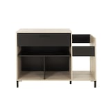 thumbnail of Meuble rangement vinyle -   - Platine - Style urbain - Décor chene - Noir - L 115 x P 40 x H 81 cm GAMI