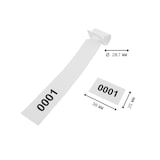 thumbnail of CombiCraft Schlaufenetiketten mit Nummerierung 0001-1000 und Abrißstreifen 250x25 mm - 1000 Stück