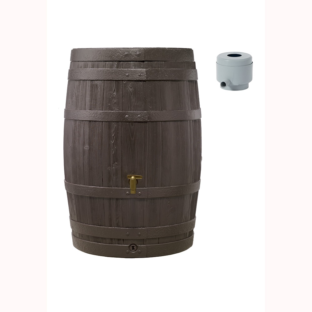 Récupérateur d'eau aérien tonneau "vino" 250l - MARRON