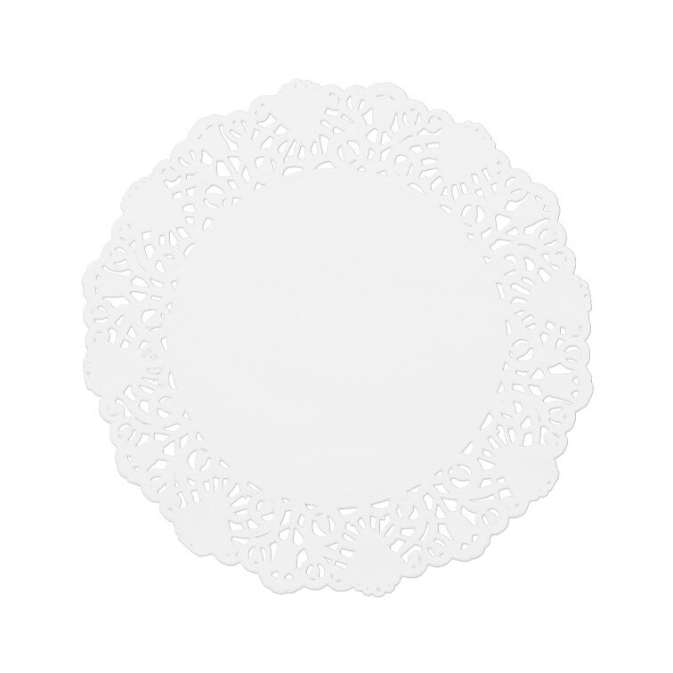 MONOUSO - Rundes Spitzenpapier weiß "Litos" Ø14 cm (2000 Stück)