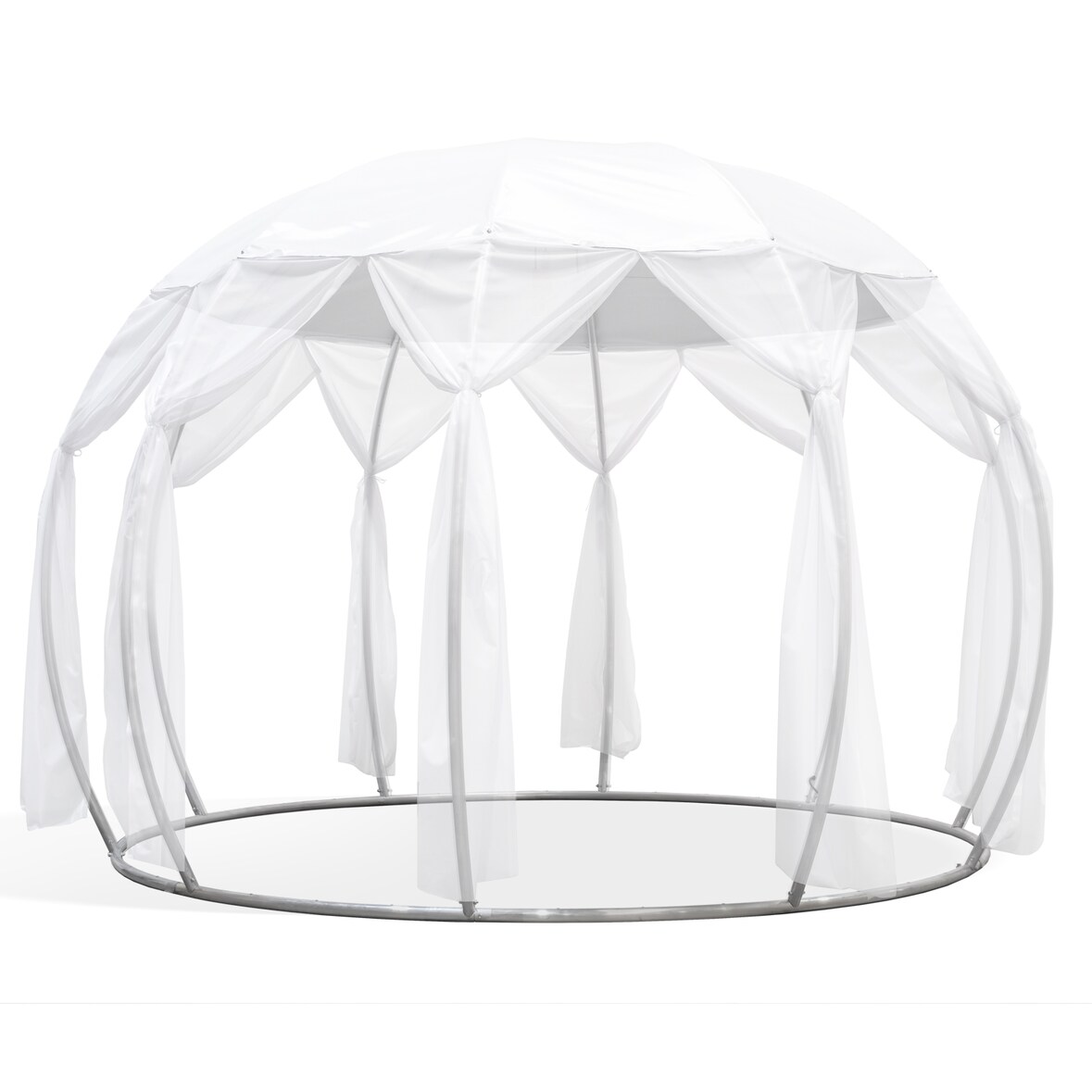 astreea Igloo Terrassenpavillon Model XL mit Umbrella Bezug, weiss, wasserfest