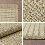 thumbnail of Carpetsale24 In- & Outdoor Teppich Wetterfest 160 cm Rund Einfarbig Beige - Wasserfest,Flachgewebe, für Balkon, Garten, Terrasse, Küchenteppich