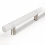 thumbnail of Möbelgriff Edelstahl Glas 180mm, kristall matt