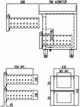 thumbnail of vaiotec TOPLINE Tiefkühltisch / 3-fach GN1/1 mit 2 Schubladen / 2 Türen & Aufkantung, 1795 x 700 mm